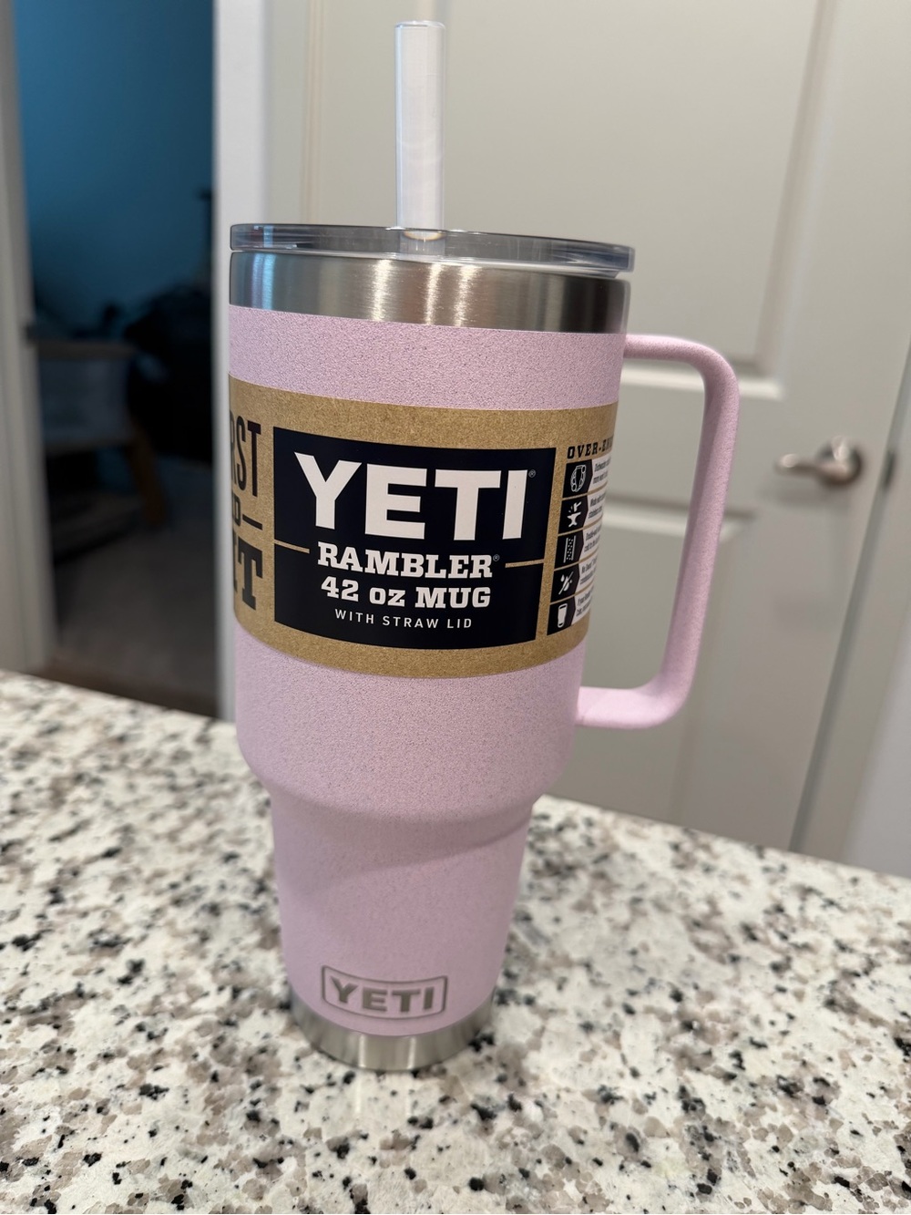 Yeti Cherry Blossom Rambler 42 oz Travel Mug with Straw Lid
